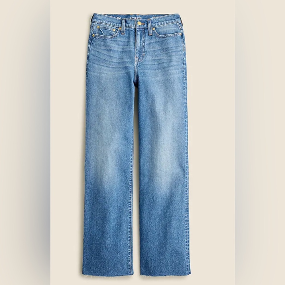 J.Crew Full Length Slim Wide Leg Jean - Lakeshore Wash